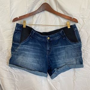 target maternity jean shorts